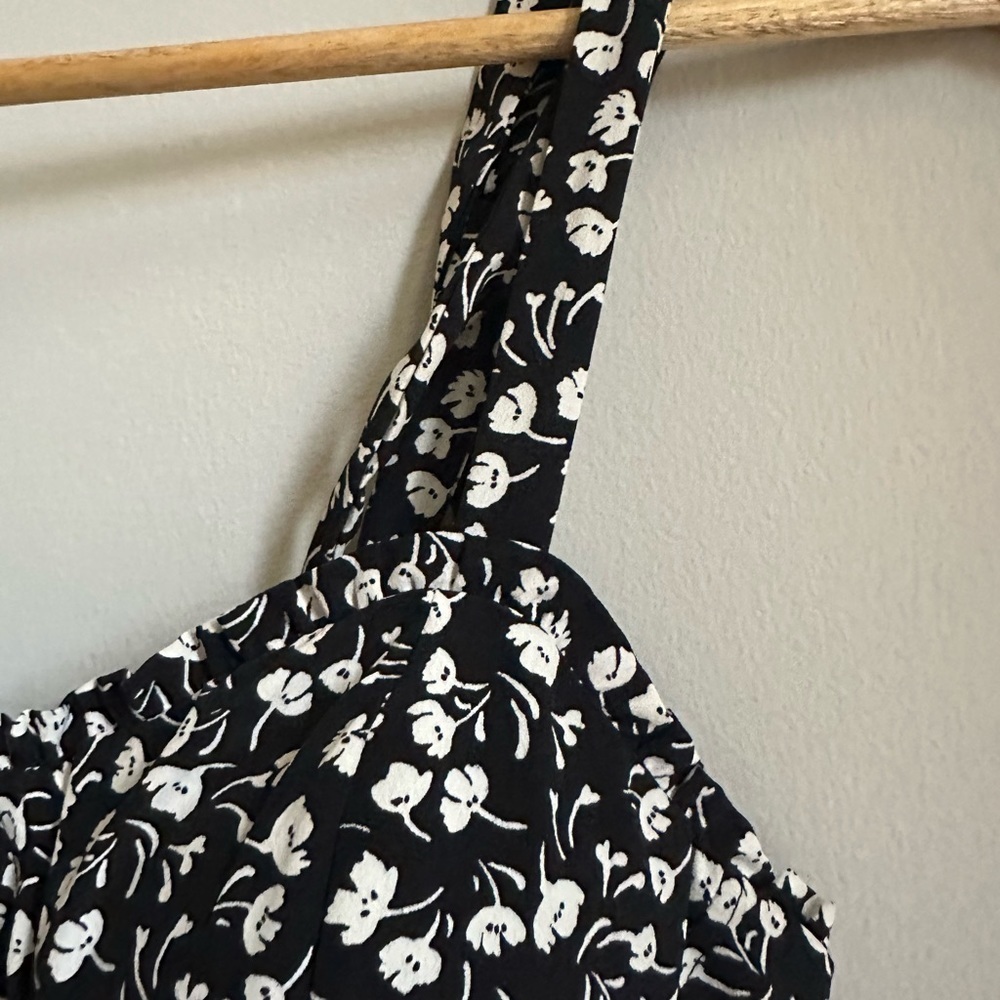 Lily Rose Black & White Floral Dress Size M - Picture 8 of 9